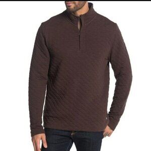 Tailor Vintage Quarter Zip Quilted Knit Pullover  ‎ Size large
